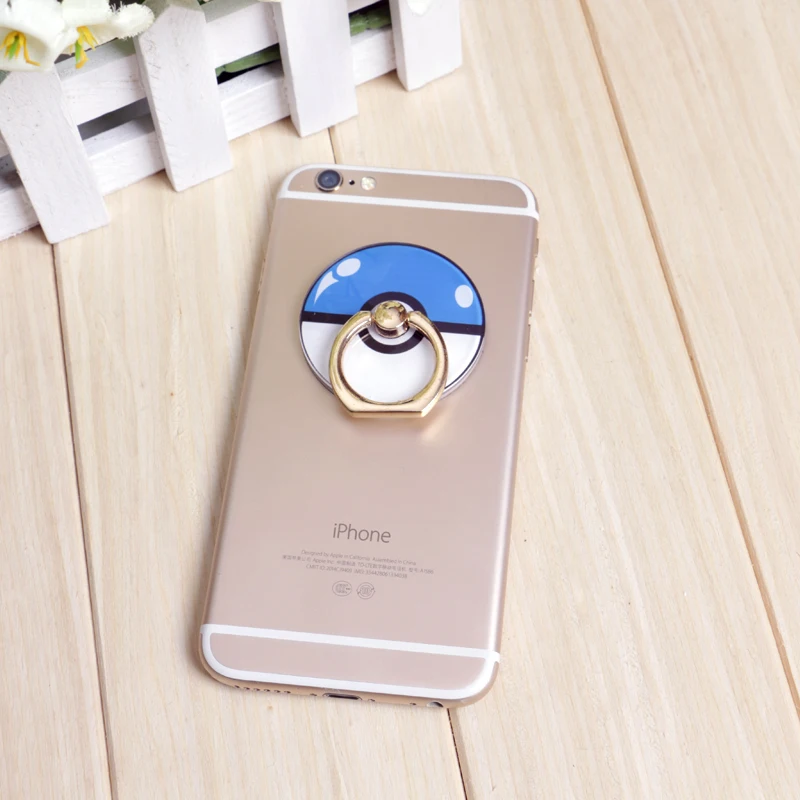 Аниме карманные монстры косплей реквизит Pokemon Go Пикачу кольцо на палец для телефона Pokemon Ball держатель для мобильного телефона Подставка для всех смартфонов