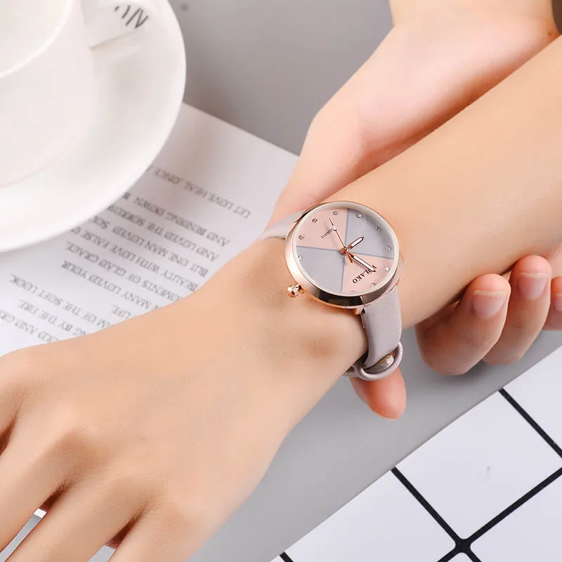 Женские наручные кварцевые часы 1 шт. для девушек Круглые повседневные модные