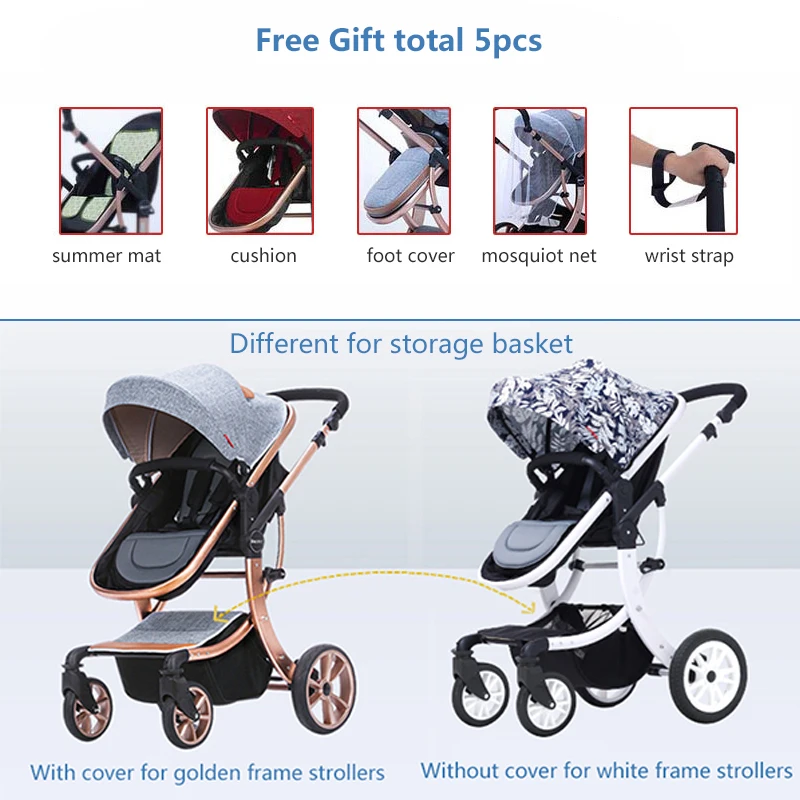 Коляска 2 в 1 складная с высокой посадкой на 175 градусов|pram baby stroller|pram seatpram stroller |