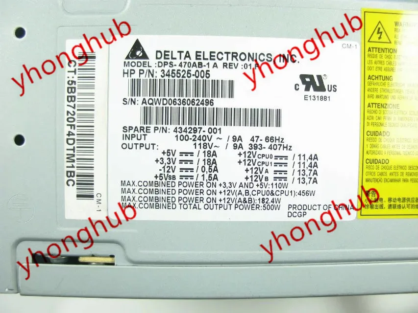 Электронная техника DPS 470AB 1 блок питания сервера 500W PSU XW6200 A 345525 005 434297 001|500w psu|server