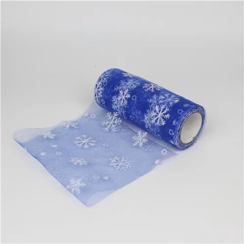 Royal blue 1 шт., Тюлевое рулон, 15 см x 9,2 м, эластичное вязаное крючком на груди, 20x23 см, мини-юбка ручной работы из органзы для детского шоу, подарки на день рождения, подарки на Рождество - Цвет: Royal blue