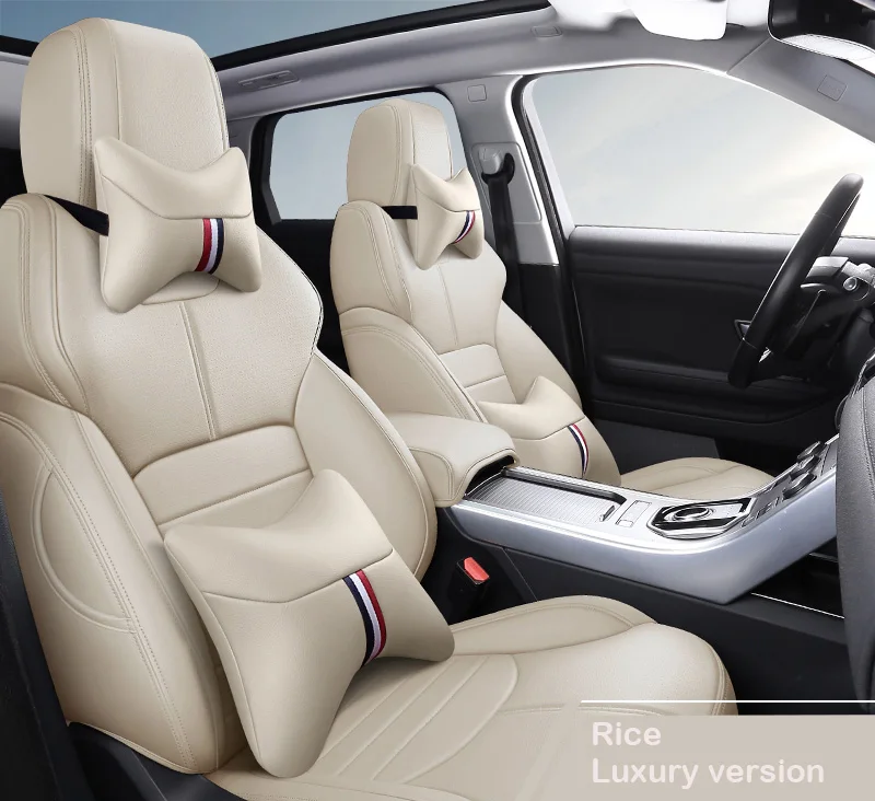 RICE LUX Изготовленный на заказ Чехол для автомобильного сиденья из воловьей кожи для Авто Audi A5 A3 A4 A6 A7 A1 A8 Q3 Q2 Q5 Q7 100 R8 TT, чехол для сидений, поддерживает стиль салона автомобиля - Название цвета: RICE LUX