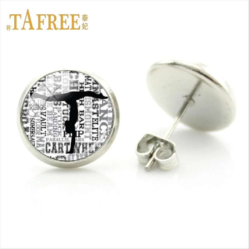 Серьги гвоздики TAFREE Изящные для танцовщицы балета студента любовь гимнастика