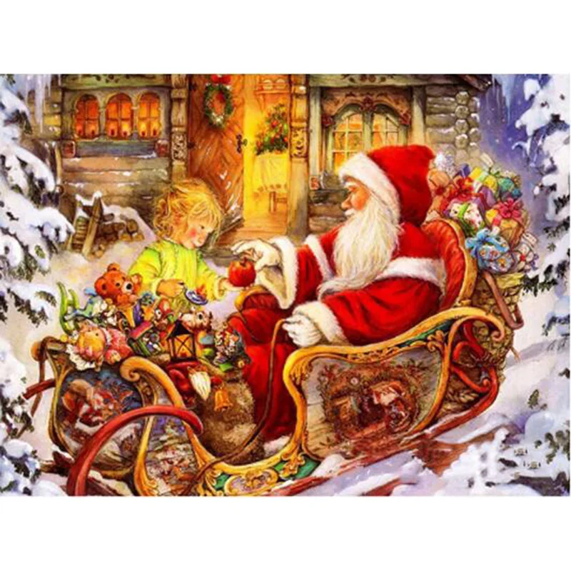 5D DIY Алмазная вышивка Санта Клаус Вышивка крестом полностью квадратная дрель