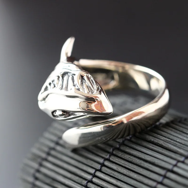 Мужское кольцо из серебра 925 пробы в стиле панк|ring punk|925 sterling silver ringopen ring |