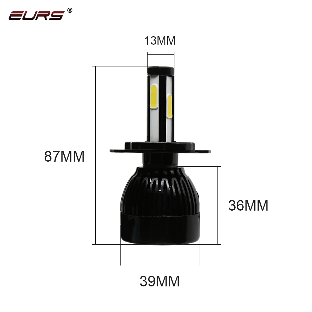 EURS G20 Авто 12v 24v H7 светодиодный H4 шарообразные 40W 6000K 8000lm светодиодный H11 9005 9006 9007 H13 светодиодный автомобильные лампы