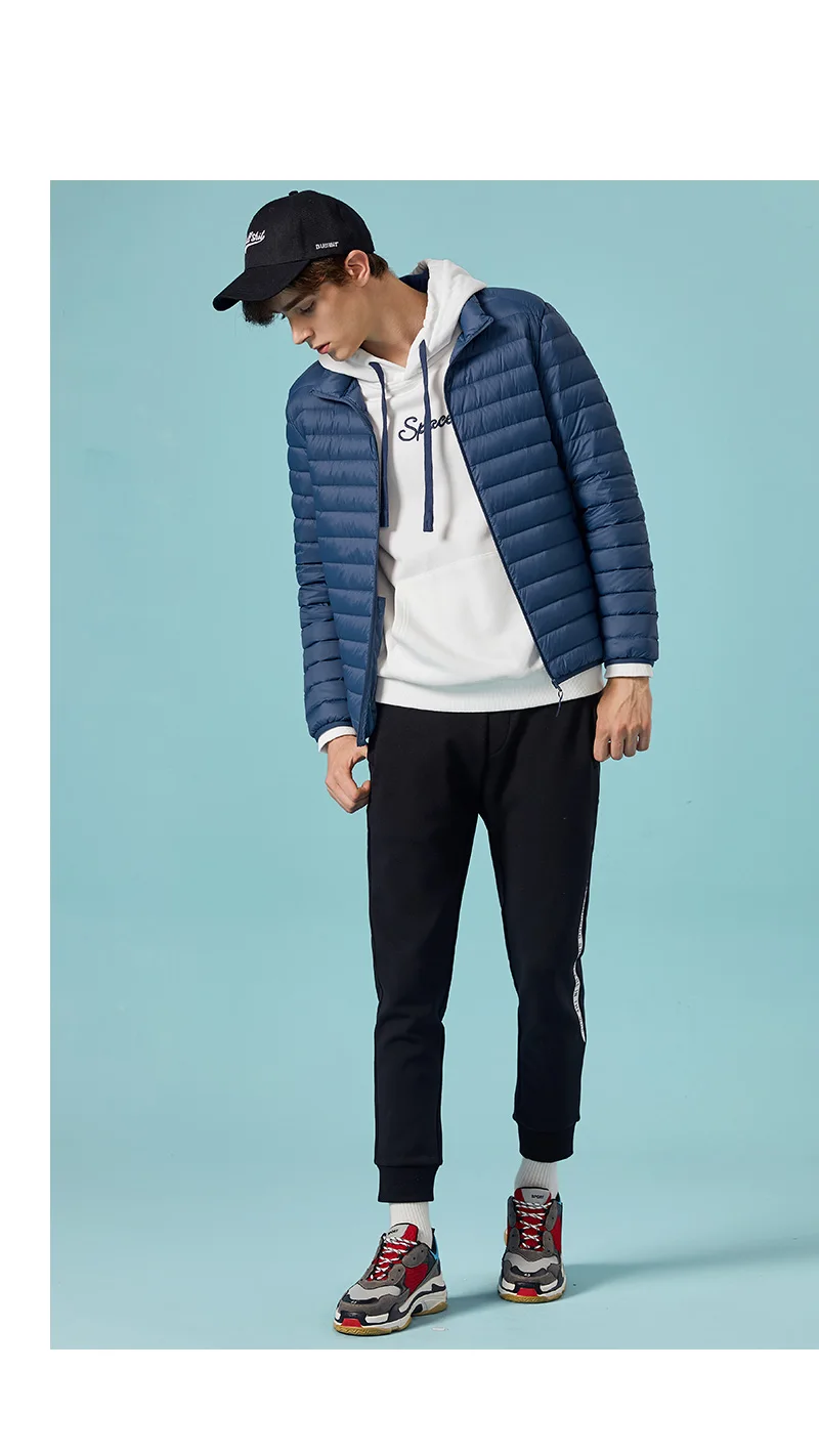 SEMIR пуховик мужской зимний Портативный Теплый 90% белый утиный пух с капюшоном Мужское пальто jaqueta masculino chaqueta hombre