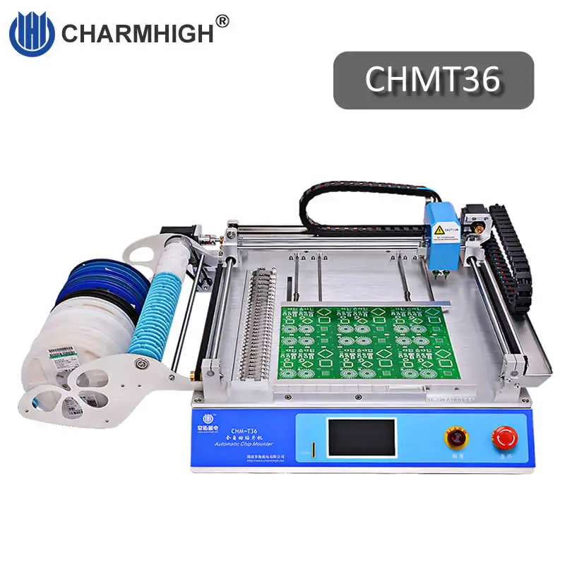Бесплатная доставка! Настольная машина SMT Pick and Palce CHMT36 SMD СВЕТОДИОДНЫЙ pnp 29 фидеров
