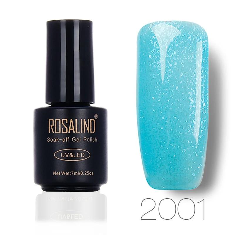 Гель ROSALIND 1 S с зеленым бриллиантом 7 мл; Гель-лак для ногтей лак Led UV Soak Off Полупостоянный лак для ногтей - Цвет: 2001