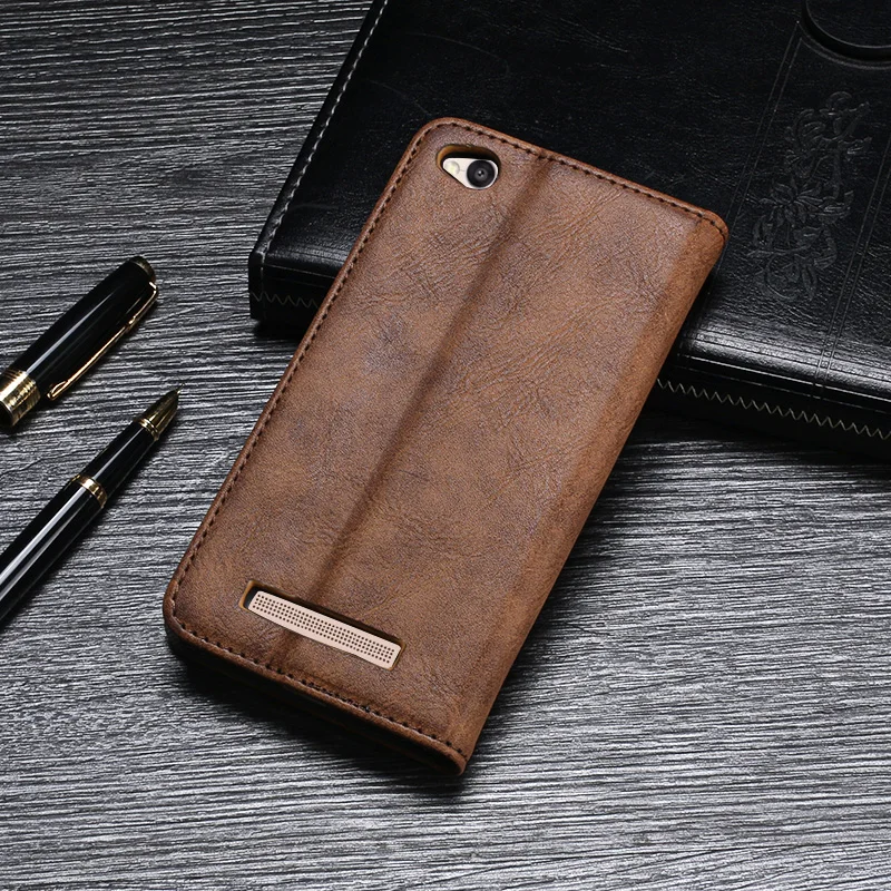 Чехол для Xiaomi Redmi 4A чехол 5 0 дюймов высокое качество Ретро стиль кожаный с