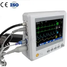 Медицинское оборудование 7 дюймов 6 параметров NIBP Spo2 PR ECG RESP TEMP Медицинское оборудование 7 дюймов 6 параметров NIBP Spo2 PR ECG RESP TEMP