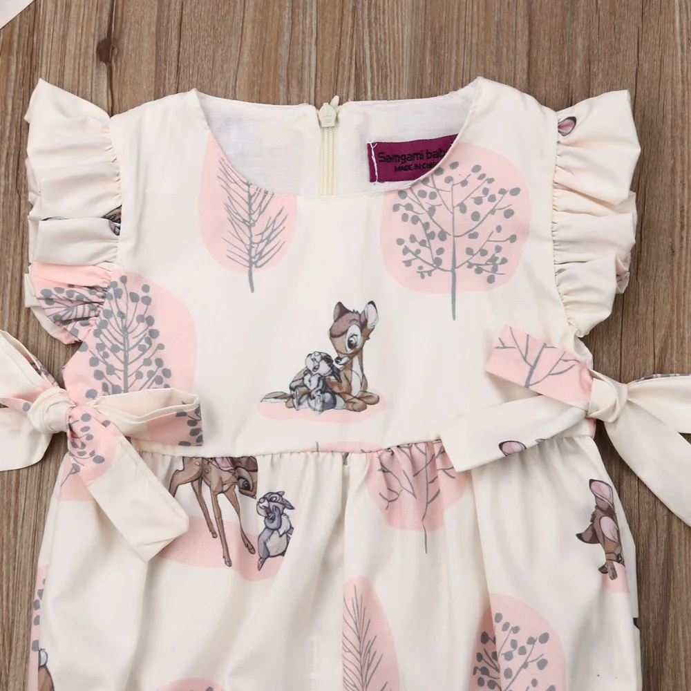 Baby Bodysuit Floral Summer Bow Girl Bodysuits Sleeveless Outfits Clothes | Детская одежда и обувь