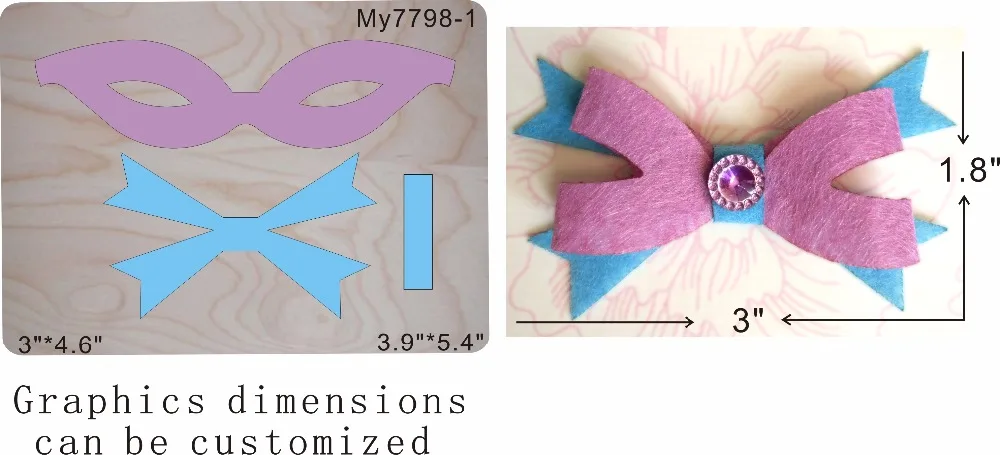 BOW wood moulds die cut accessories wooden Regola Acciaio Die Misura (MY ) | Дом и сад