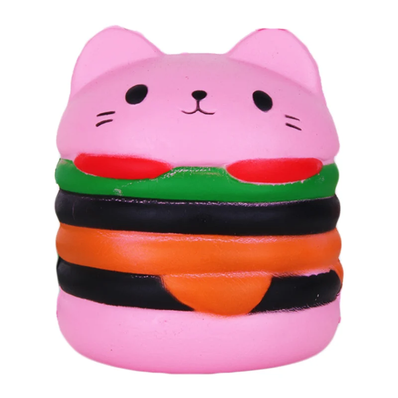 Jumbo Cat Face Burger мягкие ароматизированные игрушки из искусственной кожи для снятия стресса, подарок на Рождество