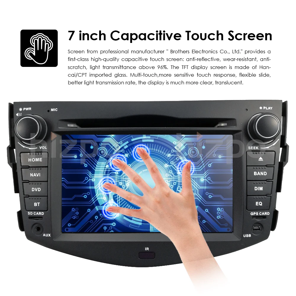 Автомагнитола Sat Nav dvd-плеер для Toyota RAV4 2006-2012 с gps навигацией Радио ТВ Стерео система Bluetooth и карта 8g