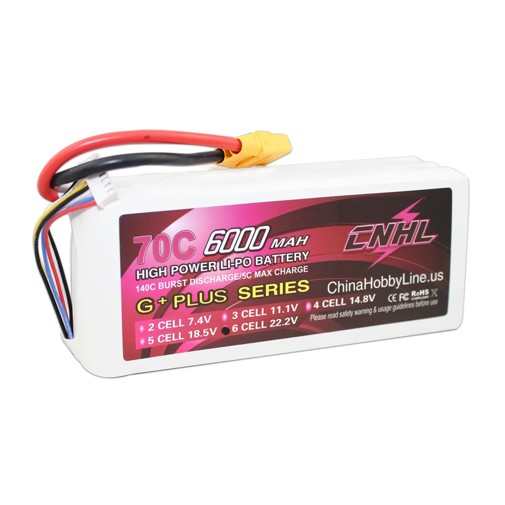 Аккумулятор CNHL G + PLUS 6000 мАч 22 2 в 6S 70C Lipo для самолета вертолета Jet Edf Speedrun с разъемом