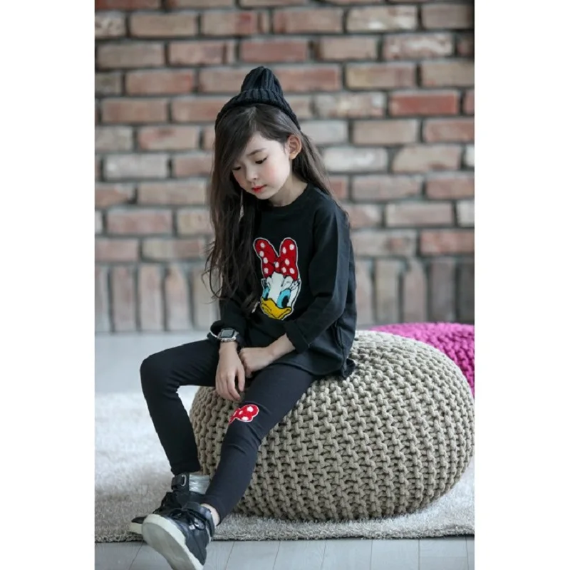 Комплект одежды для маленьких девочек весенне осенний костюм детей хлопковый с