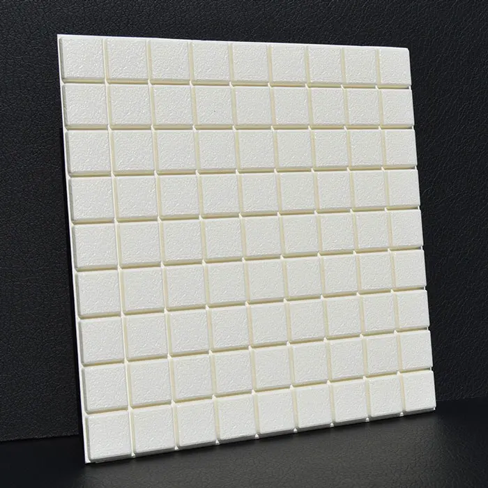 White 3D пена хлопок мозаика наклейки на стену тетрис панель мягкая детская комната ТВ фон стены дома художественное оформление стены в спальне Наклейка Декор - Цвет: White