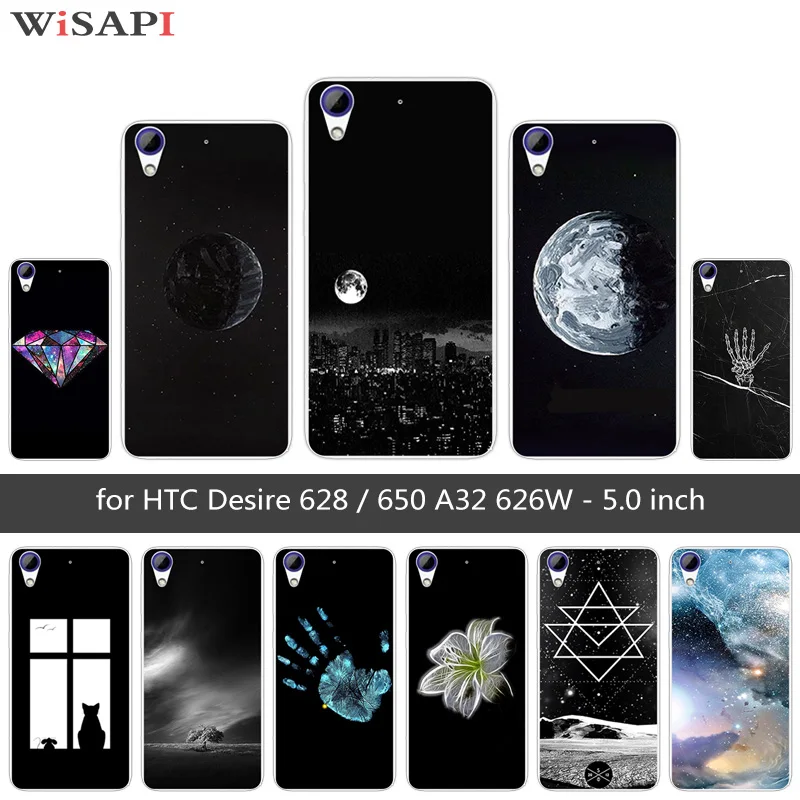 Soft TPU For HTC 628 626 626w Moon Phone Case Desire 5.0 inch Silicone for 626D 626G 626S Cover |