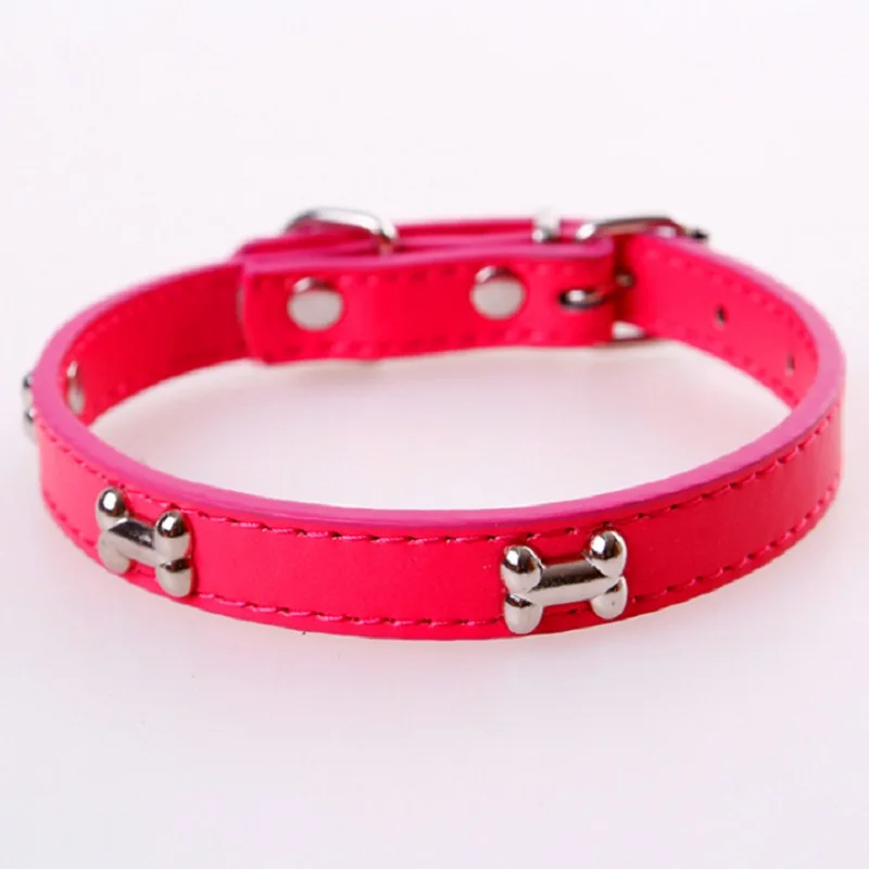 Цветной кожаный регулируемый звонок ошейники для собак модные с героями