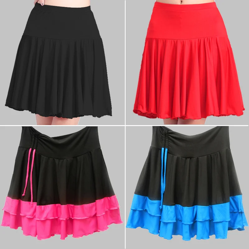 2019 Сексуальная Женская юбка для латинских танцев сальса Танго Румба Самба Пасо