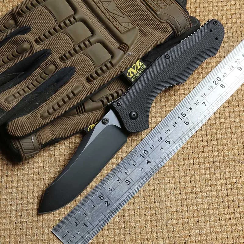 DICORIA BM810 G10 ручка складной нож D2 Сталь лезвие Медь стиральная машина для кемпинга
