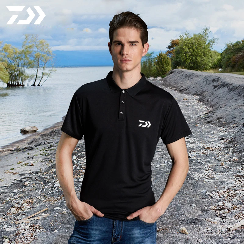 DAIWA DAWA 2018 Summer Fishing Clothing Quick Dry Men Polo Shirt Outdoor Sport Short Sleeve Breathable T for | Спорт и развлечения