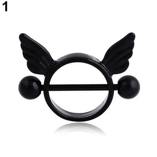Bluelans 1 Pc Sexy Wings Circle Nipple Shield Ring Round Ball Body Piercing Bar Jewelery | Украшения и аксессуары