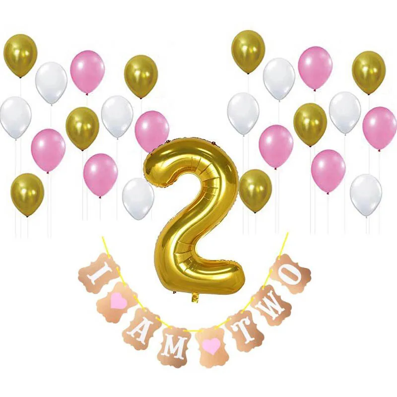 8 сезон розовый счастливый набор воздушных шаров на день рождения Babyshower Девушка номер гелиевый газовый баллон Gonflable День Рождения украшения для взрослых