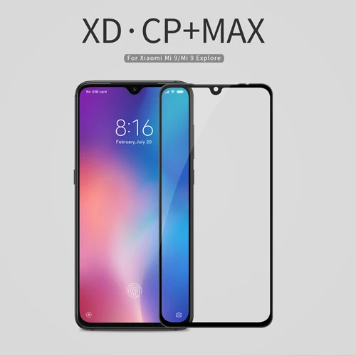 NILLKIN XD CP+ MAX Защитные пленки для Xiaomi Mi 9 полное покрытие защитная пленка из закаленного стекла для Xiaomi Mi 9 стекло - Цвет: Черный