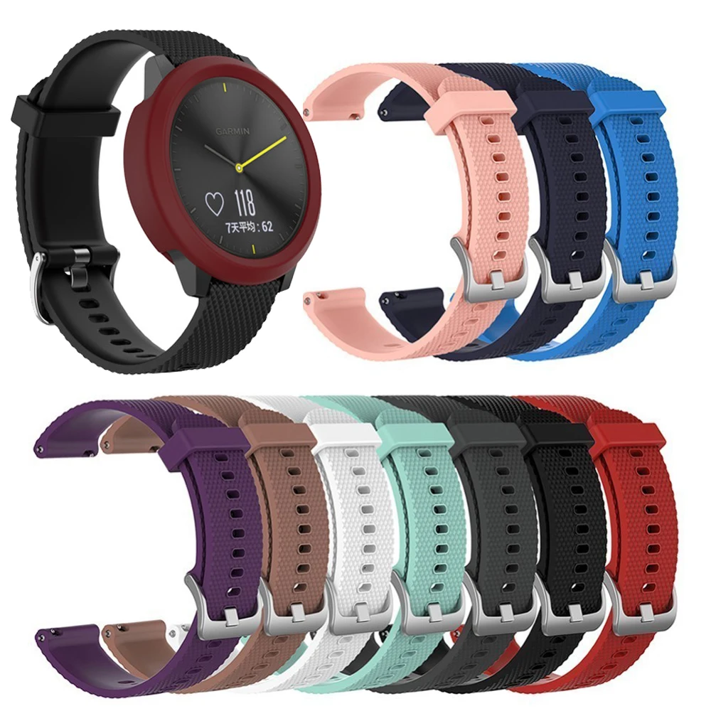Ремешок для часов Garmin Vivoactive 3/Vivomove HR мягкий силиконовый ремешок смарт аксессуары