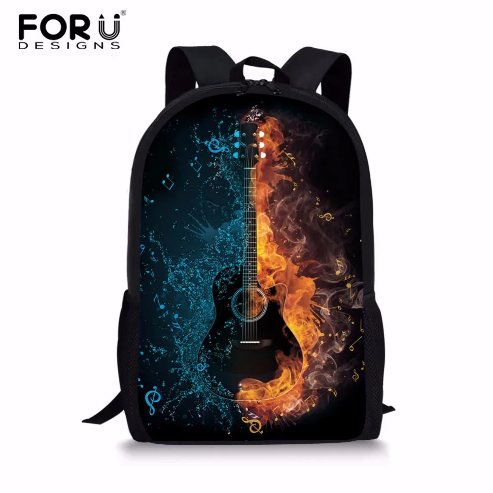 FORUDESIGNS/гитары школьная сумка для подростков девочек начальной школы дети обратно