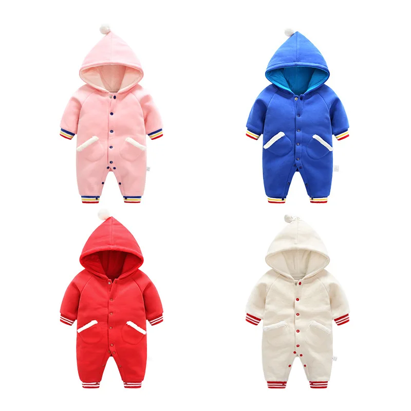 Новинка 2021 года Детские комбинезоны Сезон осень-зима Теплый хлопковый