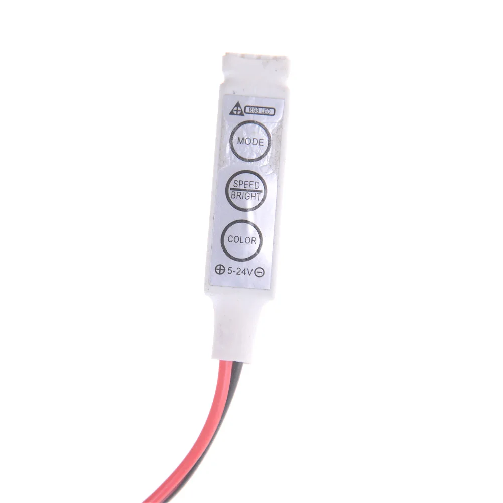 

White LED Controller Brightness Dimmer For Led 3528 5050 Strip Light 3 Keys RGB Color 5-24V