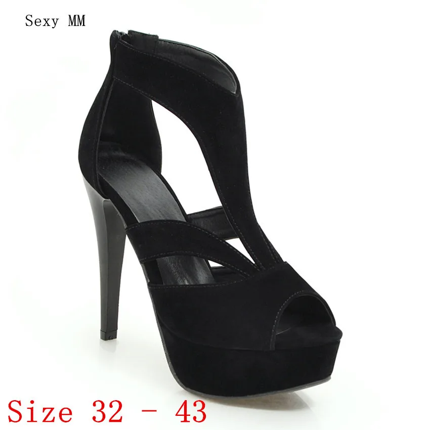 Женская обувь высокого Сандалии на каблуке из искусственного материала (ПУ)