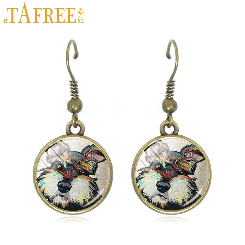Красочные серьги подвески TAFREE 2017 в виде собаки мопса фото животного подвеска