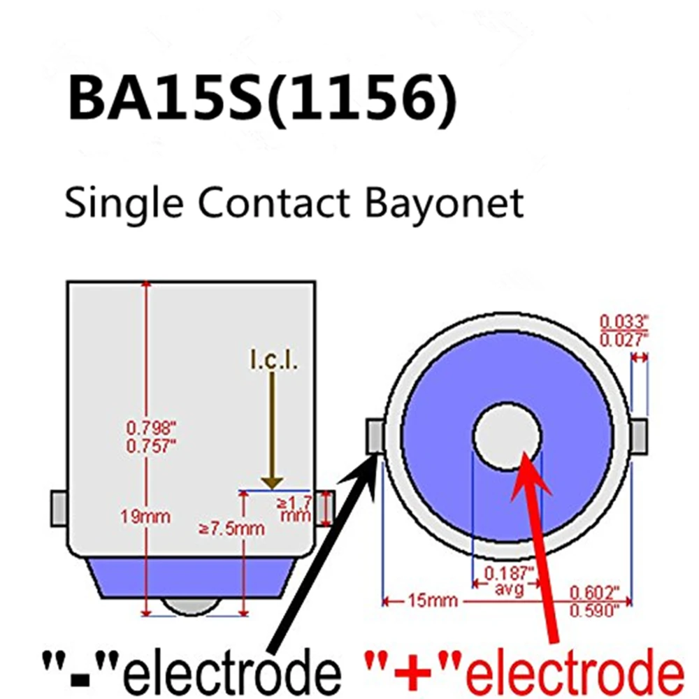 

1 X P21W BA15S 1156 21 SMD 3030 - 21W DC 12V