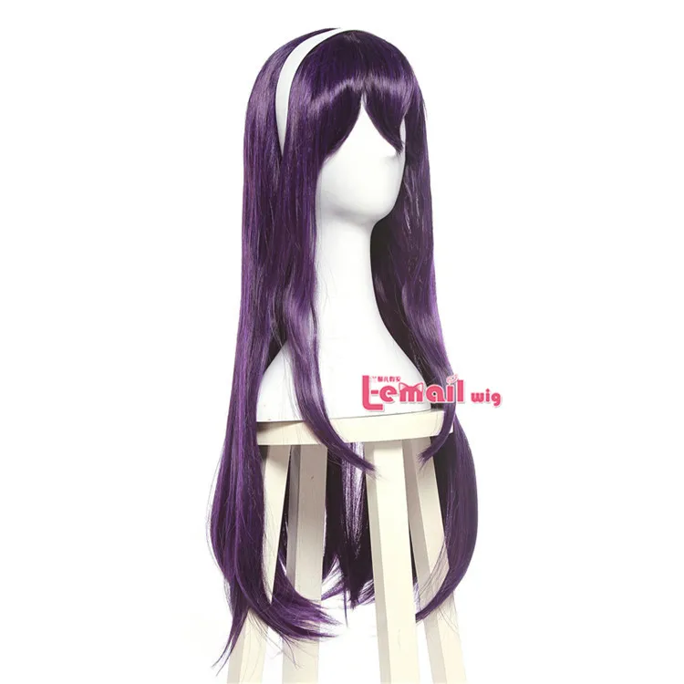 L-email парик Saenai Heroine no Sodateka Utaha Kasumigaoka Косплей парики длинные темно-фиолетовые синтетические волосы Perucas Косплей парик