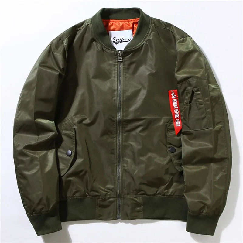 

1949 Classic MA-1 Bomber Jacket men women Pilot Flight Flying Baseball army green Jackets Spring Zipper military West clothing