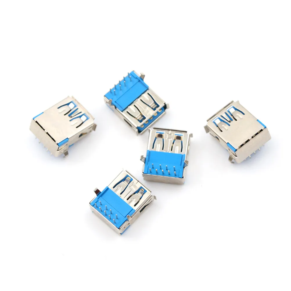 5 Pcs USB 3.0 Type DIP A Female Right Angle 9 Pin Socket Connector 90 degrees | Обустройство дома