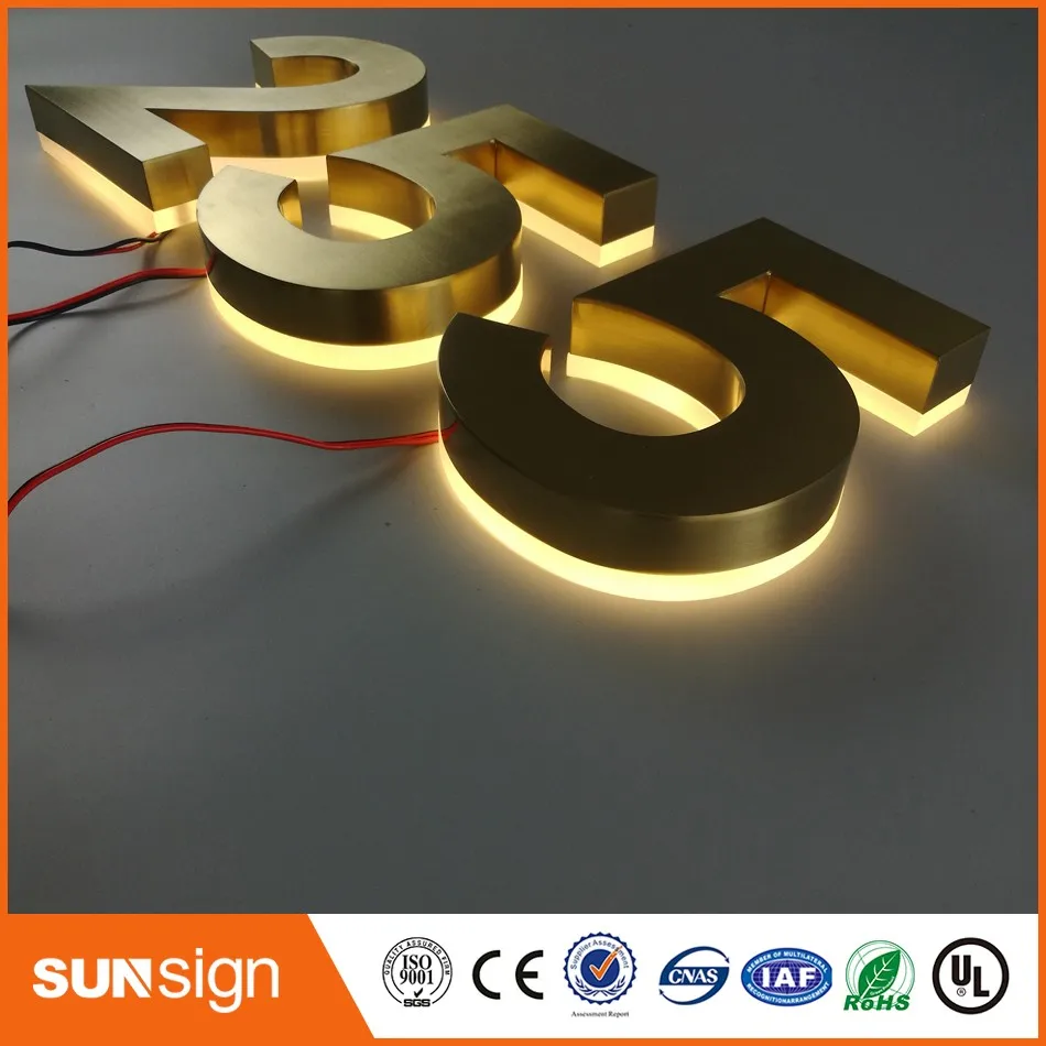 H 15cm Wholesale halo lit house number led for hotel room