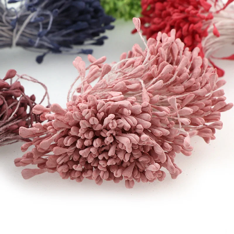 Около 300 шт 3 мм Мини Stamen плоские Искусственные цветы имитация для свадебной