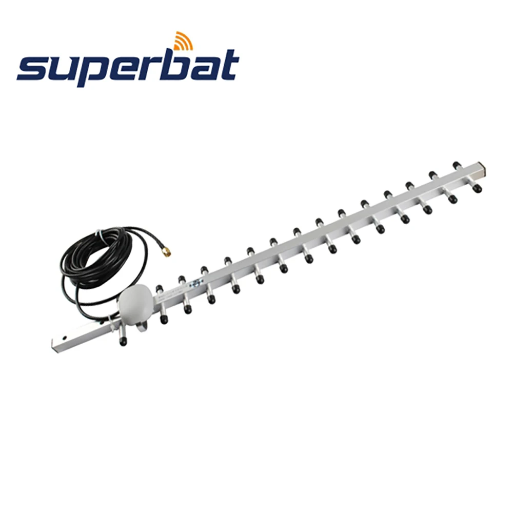 Superbat 1990-2170MHz 16dbi 3G Antenna Yagi Aerial Siganl Booster for RP-SMA Male Connector 500cm Cable for 3G Wireless