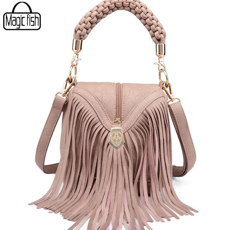 2018 известных брендов кисточкой Для женщин Курьерские сумки Повседневное Tote