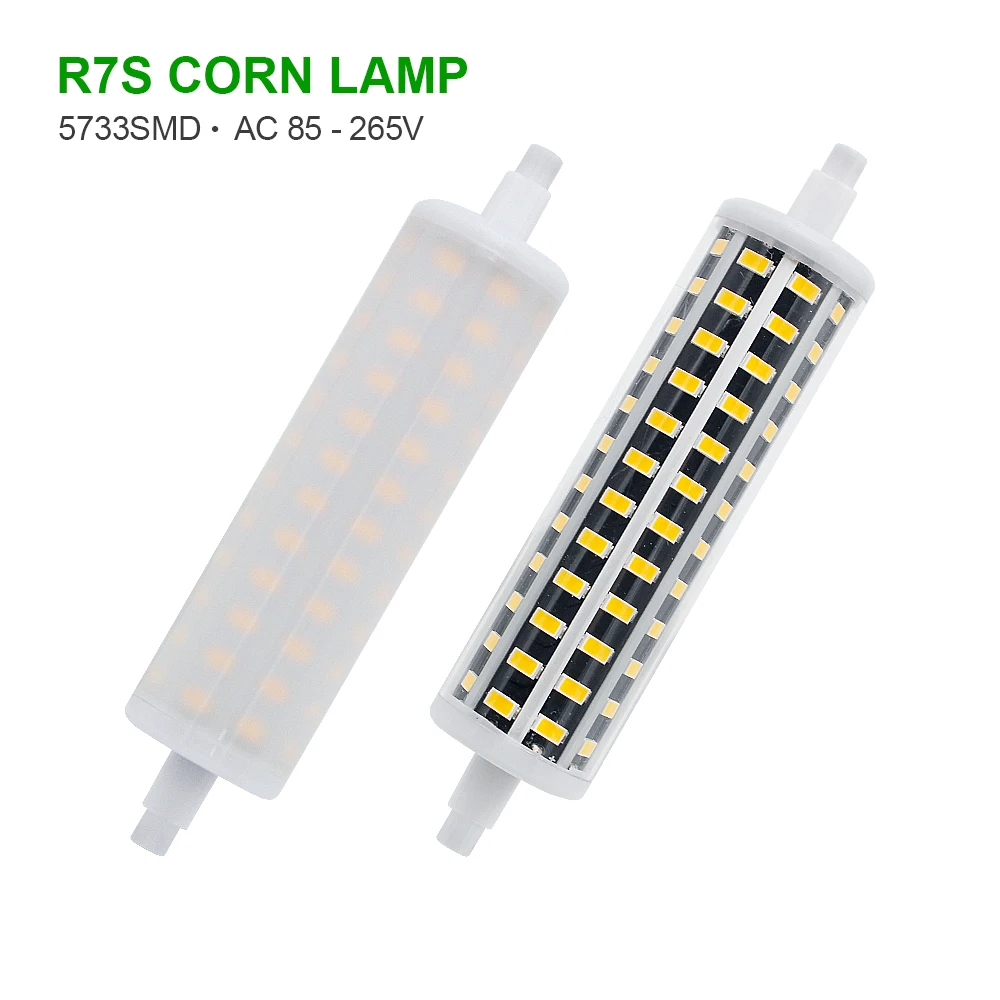 Dimmable R7S LED 8 Вт 15 20 30 лампада 78 мм 118 135 189 SMD 5733 лампа Кукуруза свет прожектор AC 85 265 в