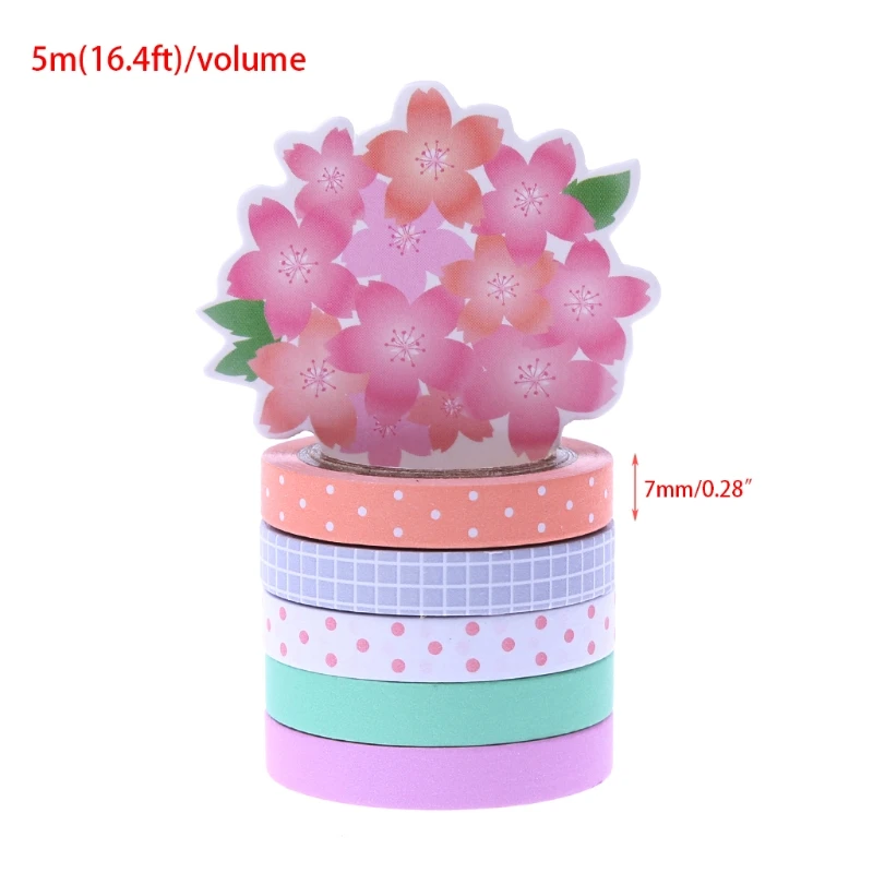 5 шт./компл. Kawaii Dot Маскировочная клейкая лента наклейка DIY самоклеящиеся