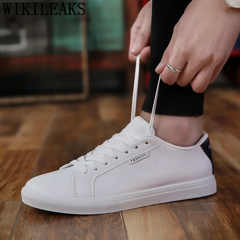 Повседневная кожаная обувь мужские черные кроссовки мужская роскошная