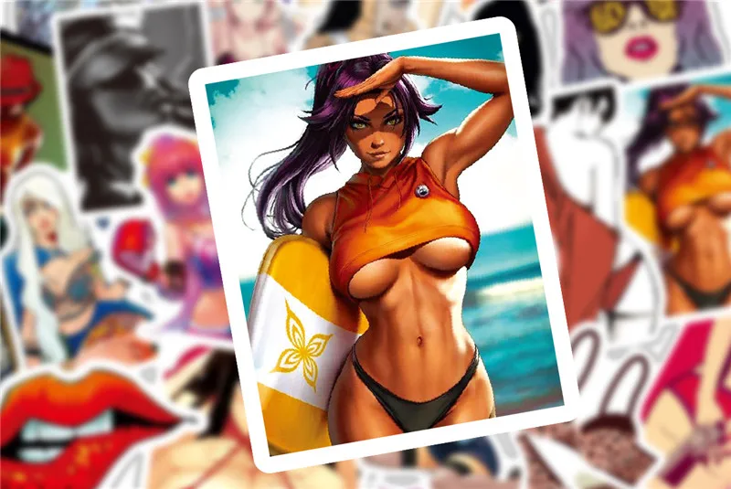 50Pcs New Anime Sexy Women Lips Stickers Sets For Motorcycle Snowboard Luggage Car Fridge Car- Styling Laptop kids Stickers