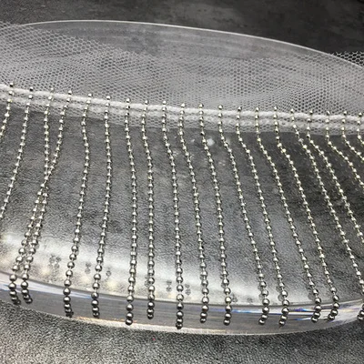 1 ярд ручной работы из бисера черный серебряный кружевной отделкой DIY бахромой вечернее платье медные бусины полосы кулон кисточкой сетчатая ткань для шитья кружевная ткань - Цвет: A