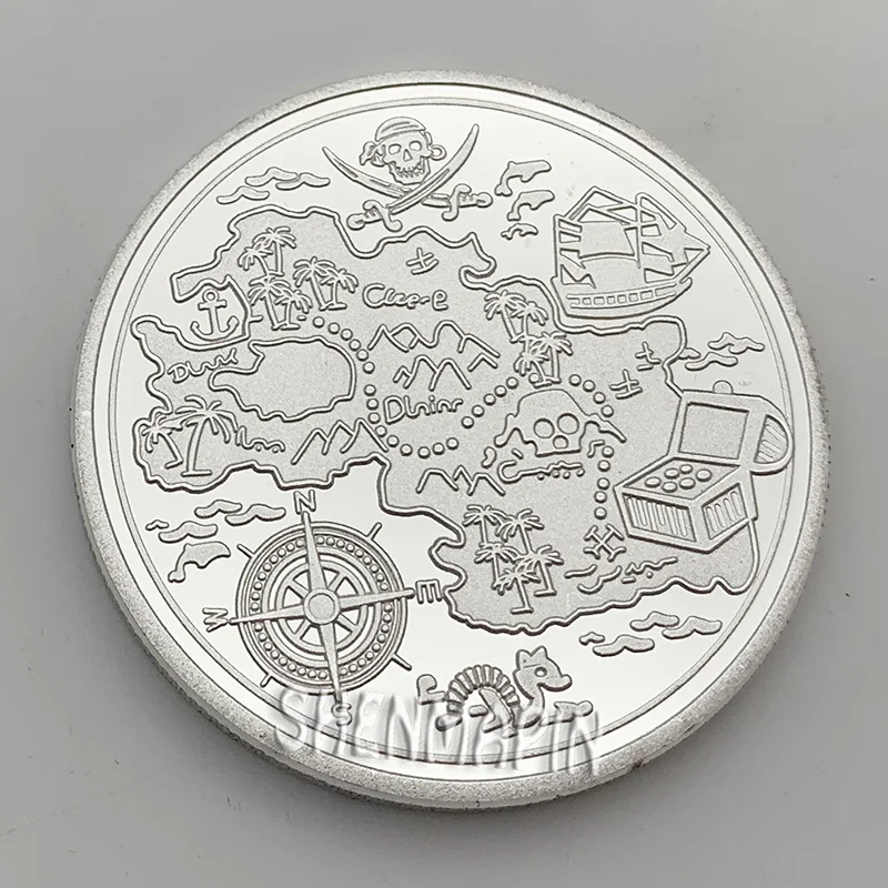 Памятная монета Пираты Карибского моря капитан Джек вызов фильмы искусство